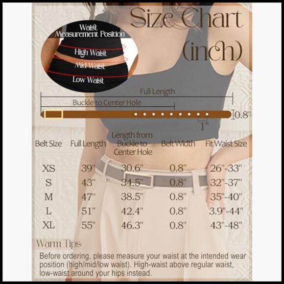 Reversible Skinny Faux Leather Belt with Gold Buckle for Women main image 4